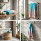 Family Cotton Bath Towels – 55 x 28 Inches