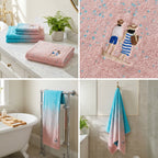 Family Cotton Bath Towels – 55 x 28 Inches