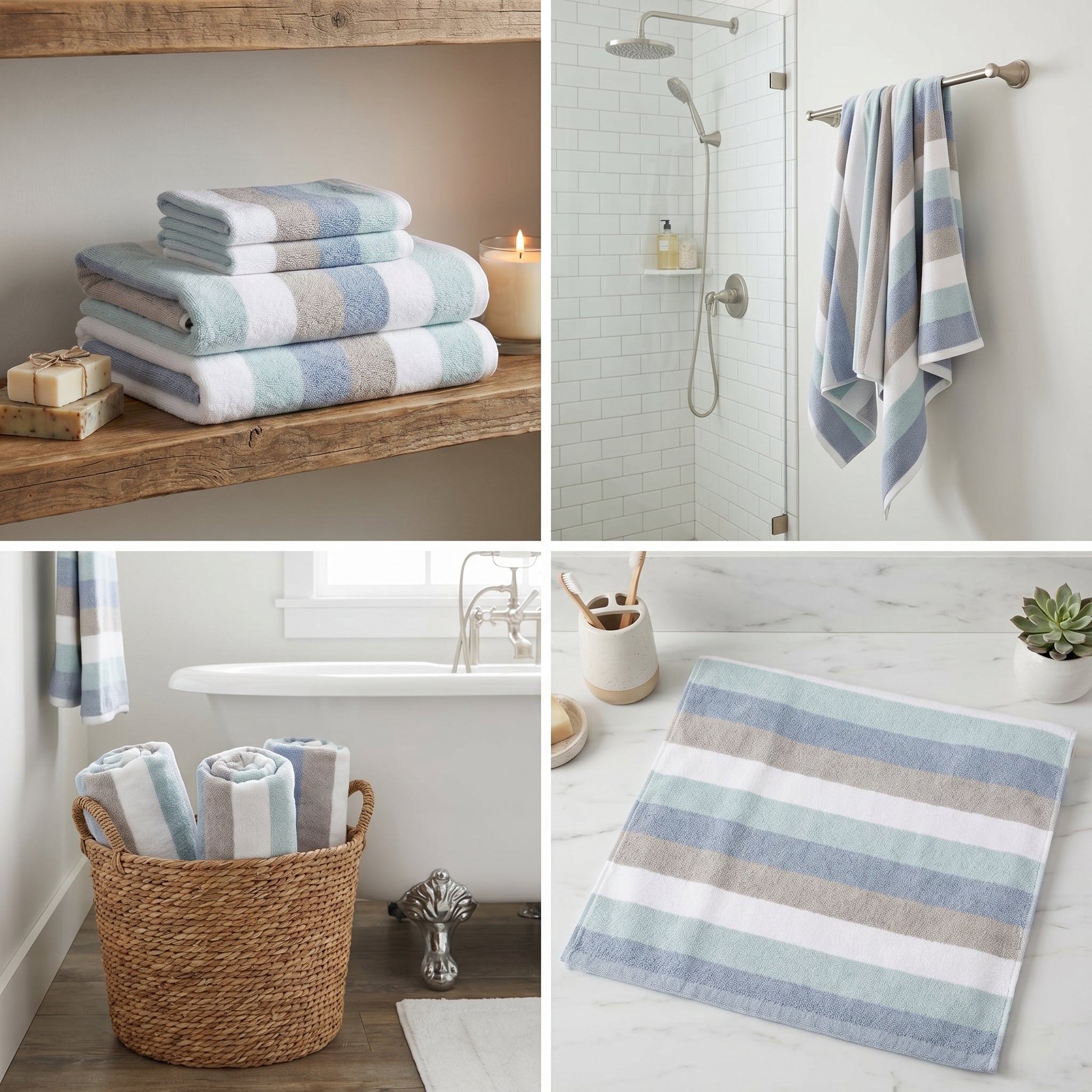 Premium Cotton Bath Towels – 55 x 28 Inches