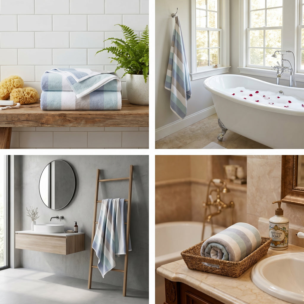 Premium Cotton Bath Towels – 55 x 28 Inches