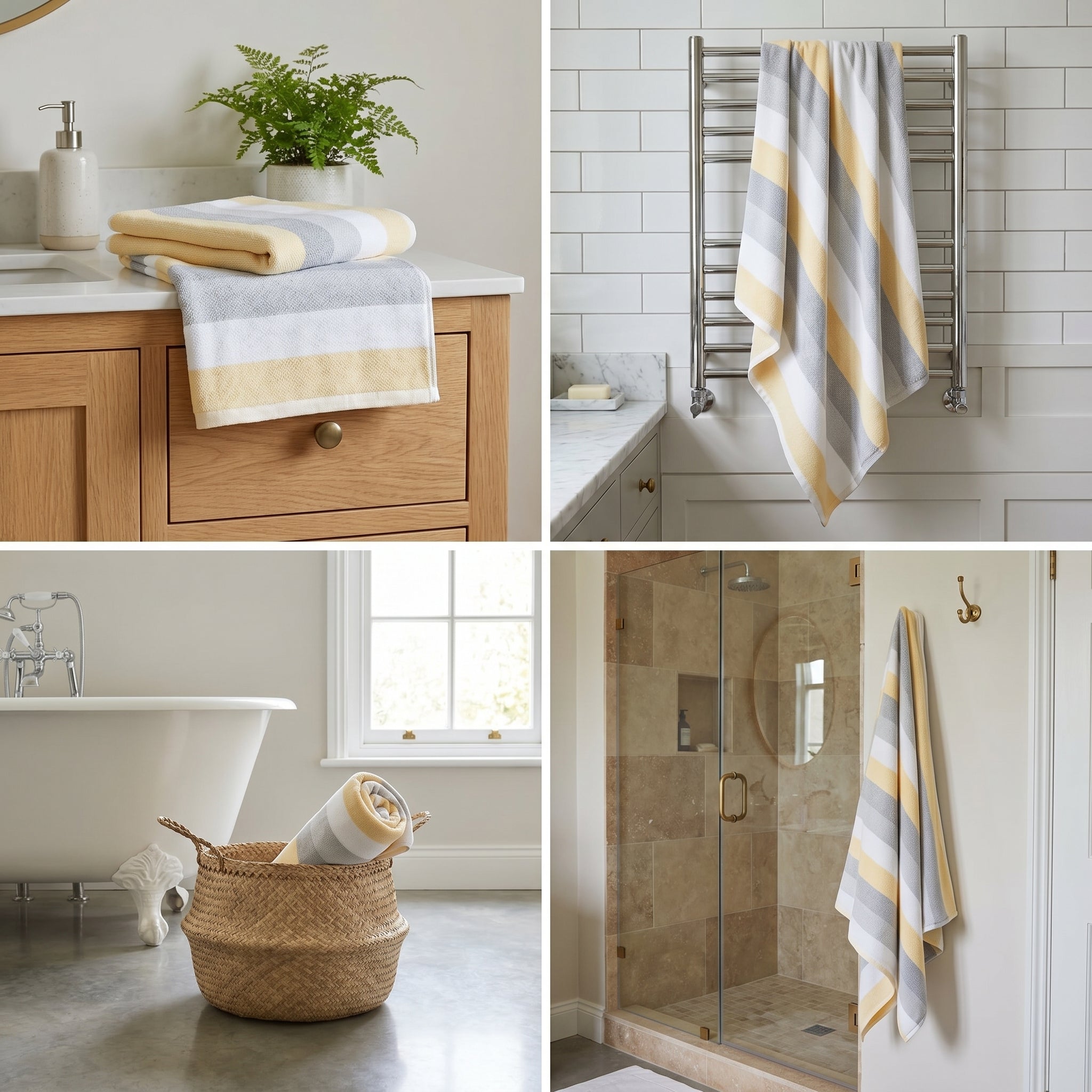 Premium Cotton Bath Towels – 55 x 28 Inches