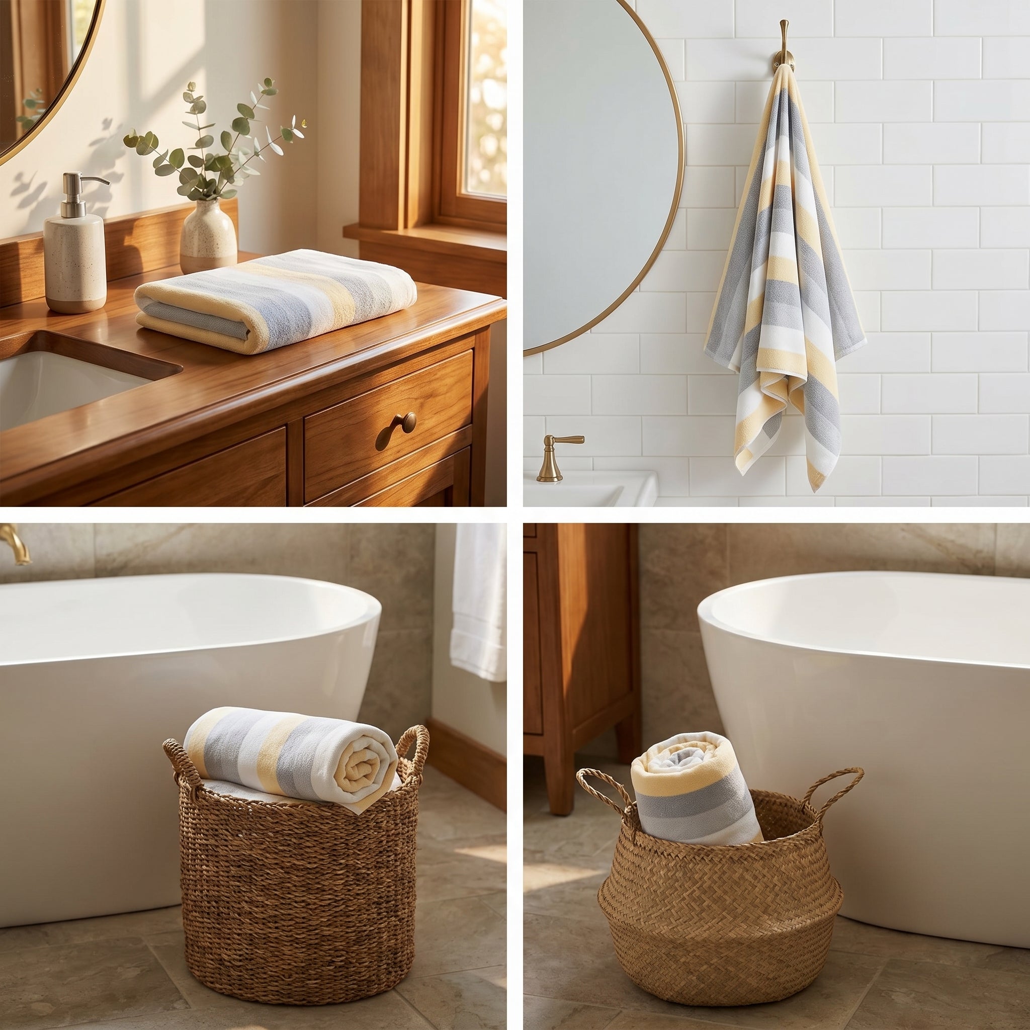 Premium Cotton Bath Towels – 55 x 28 Inches