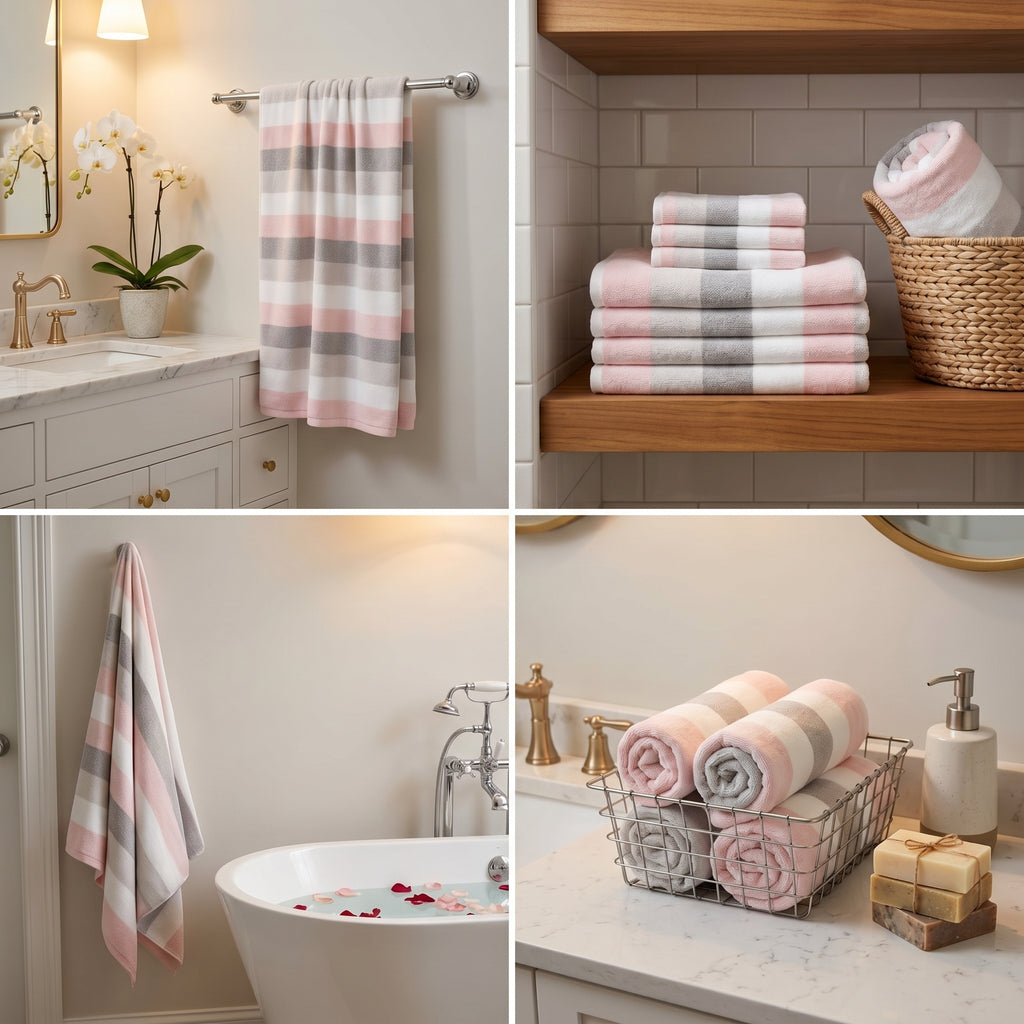 Premium Cotton Bath Towels – 55 x 28 Inches