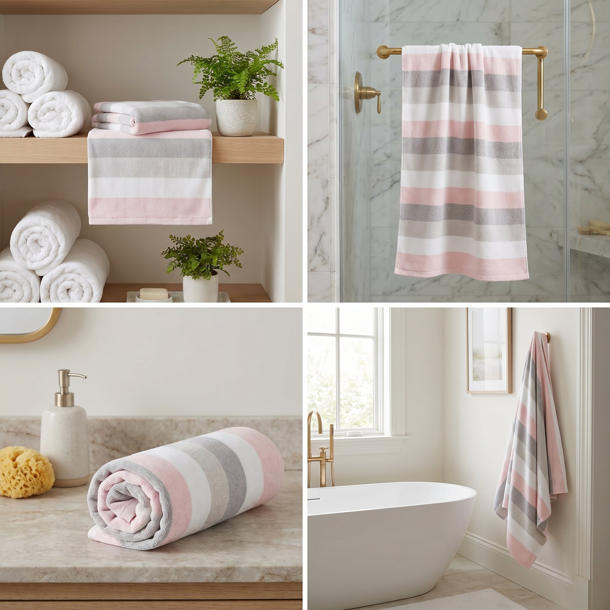 Premium Cotton Bath Towels – 55 x 28 Inches