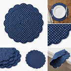 Polka Dot Quilted Placemat – 14" x 14"
