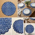 Ajrakh  Quilted Placemat – 14" x 14"