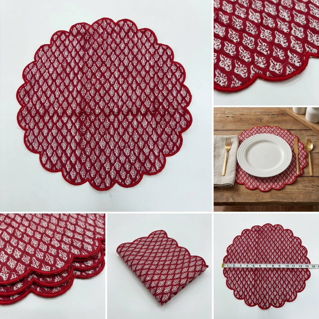 Sunehri Quilted Placemat – 14" x 14"
