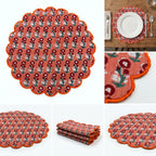 Coral Floral Quilted Placemats – 14” x 14”