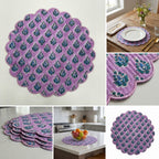 Lavender Floral Quilted Placemats – 14” x 14”