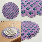 Lavender Floral Quilted Placemats – 14” x 14”