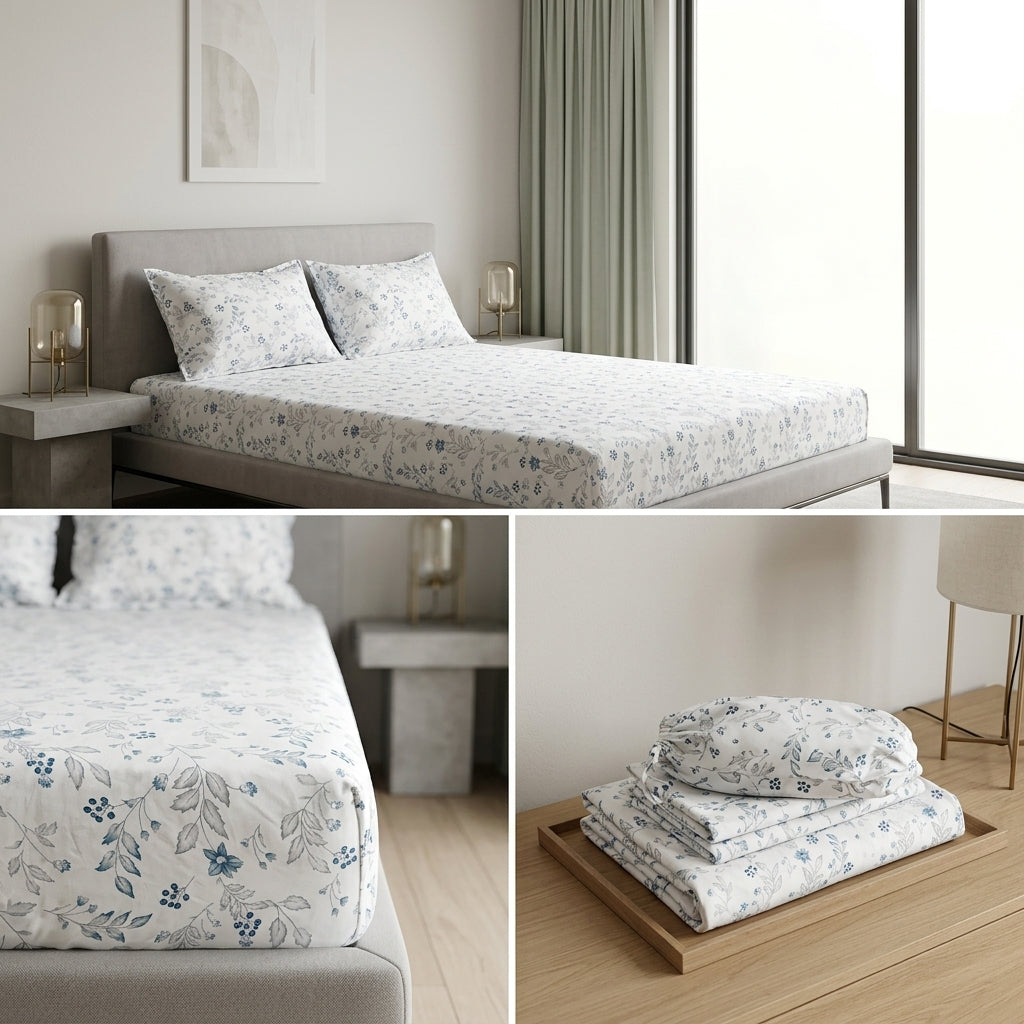 Classical Design Elastic/Fitted Bedsheets Pure Mulmul Cotton 108 BY 108 Inch Product Code :- 55B135RKEH