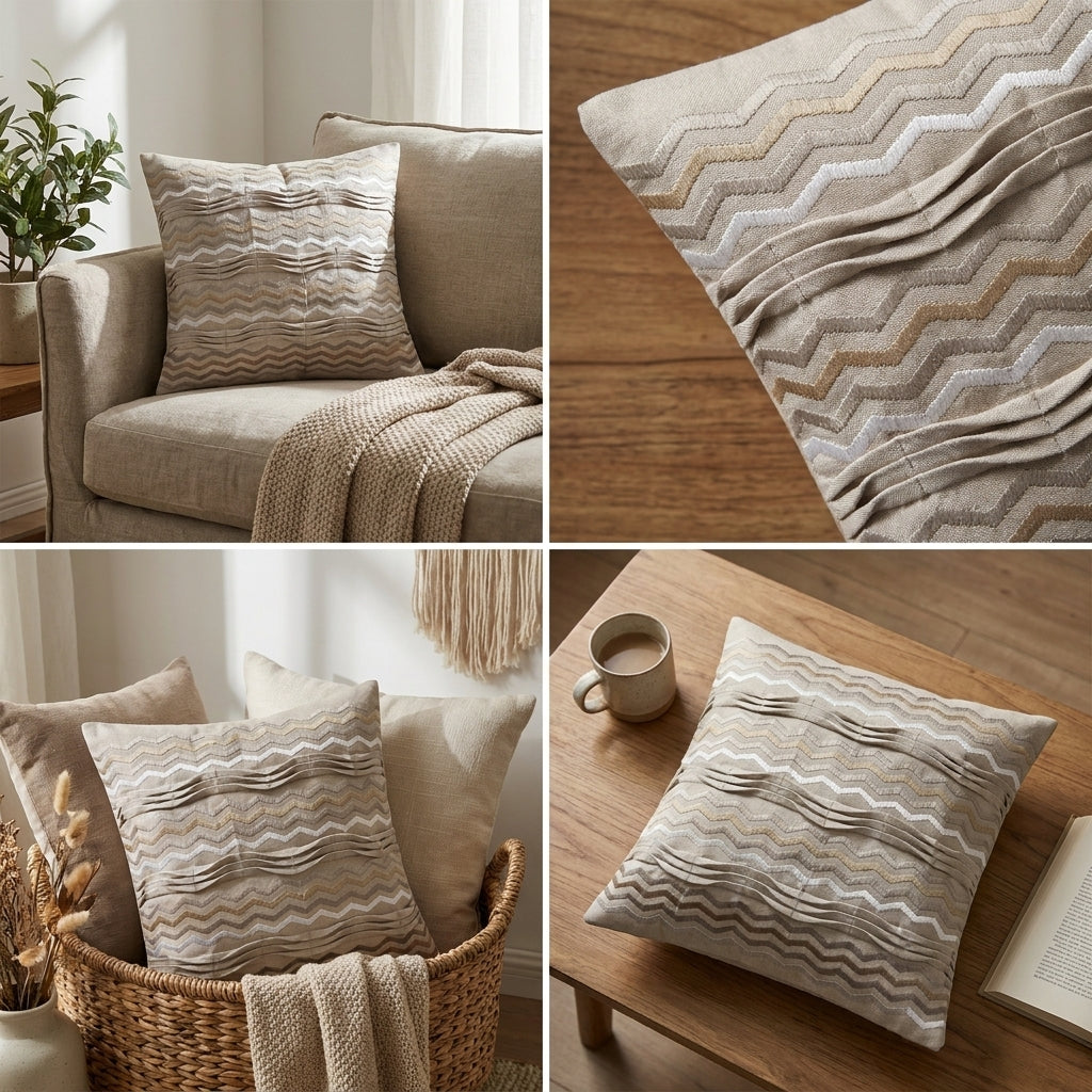 Decorative Cushion Cover Set – 5 Piece (16 x 16 Inch)
