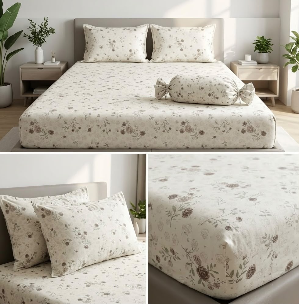 English Flowers Candy Pack Jumbo Size Fitted Bedsheet Set – Jumbo Size