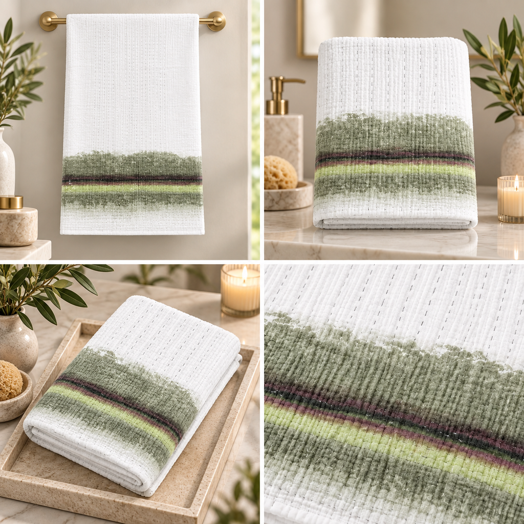 Savanna Rain Gauze Cotton Bath Towel – Artistic Printed Design | 70 × 140 CM