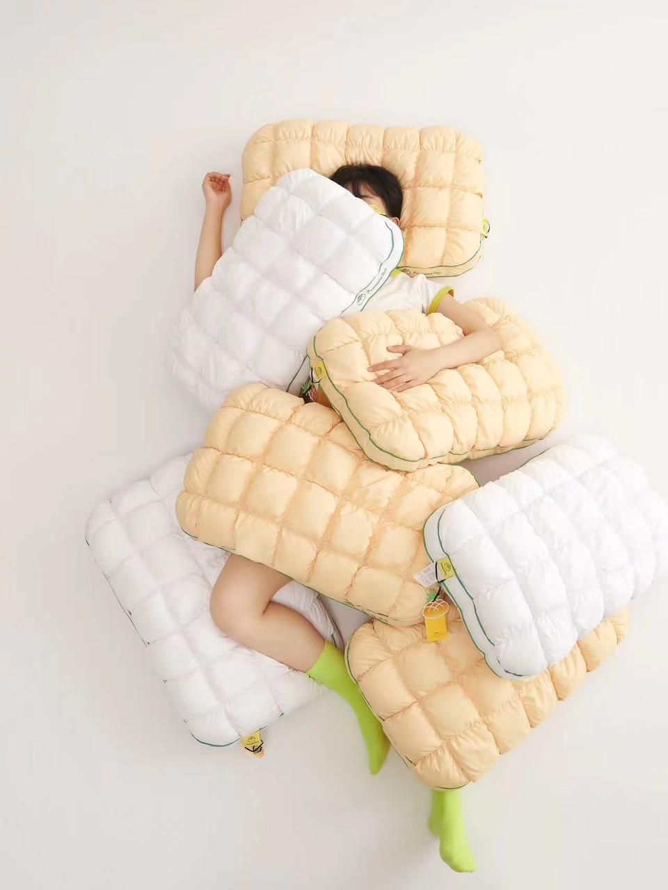 Premium Pineapple Bun Cervical & Neck Support Pillow – Organic Cotton