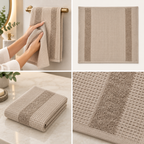 Luxe Waffle Terry Cotton Hand Towel – 40 × 60 CM | Textured Everyday Towel