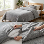 Luxury Sherpa Fleece Quilt Cover with Ultra-Soft Plush Finish – Single Bed