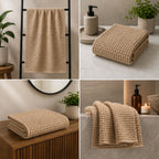 Luxe Beehive Bamboo Waffle Hand Towel – 40 × 60 CM