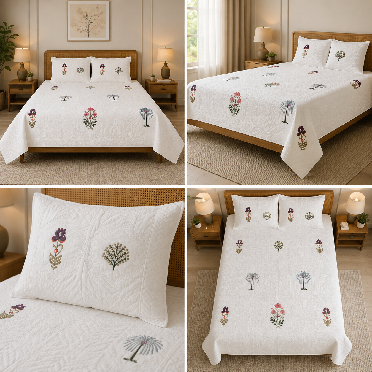 Motif Muslin Quilted Bedcover – King Size Luxury Product Code :- 55B365RKEH