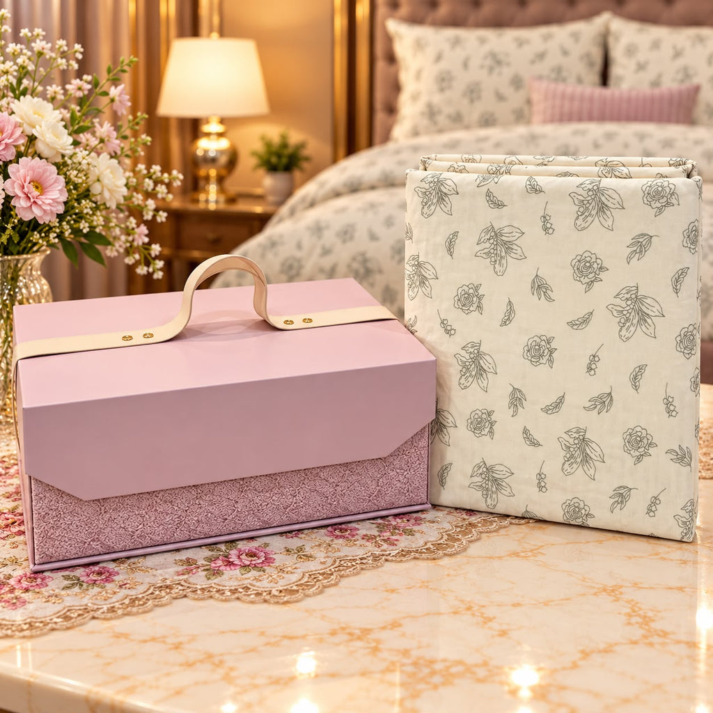 Luxury Floral 4-Piece Duvet Cover Gift Set – Premium King Size Bedding Collection
