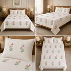 Motif Muslin Quilted Bedcover – King Size Luxury Product Code :- 55B365RKEH