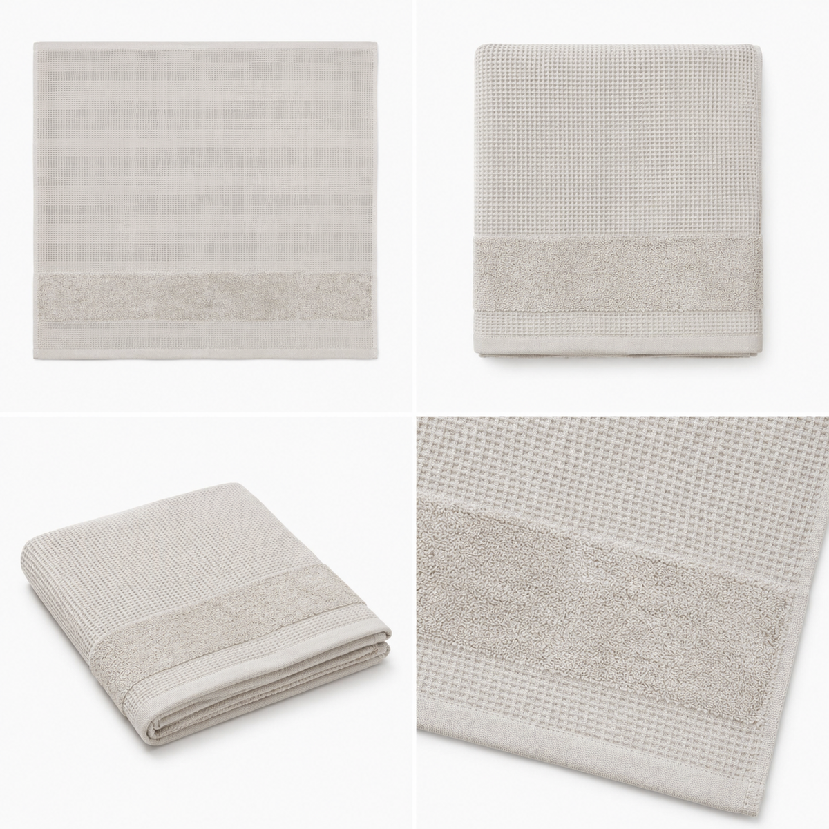 Luxe Pocket Waffle Terry Cotton Bath Towel – 75 × 150 CM | Textured Designer Bath Towel