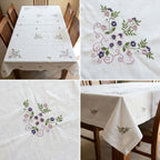 Victorian Weaves Embroidered Dining Table Cover – 6 Seater (60 x 90 Inch)