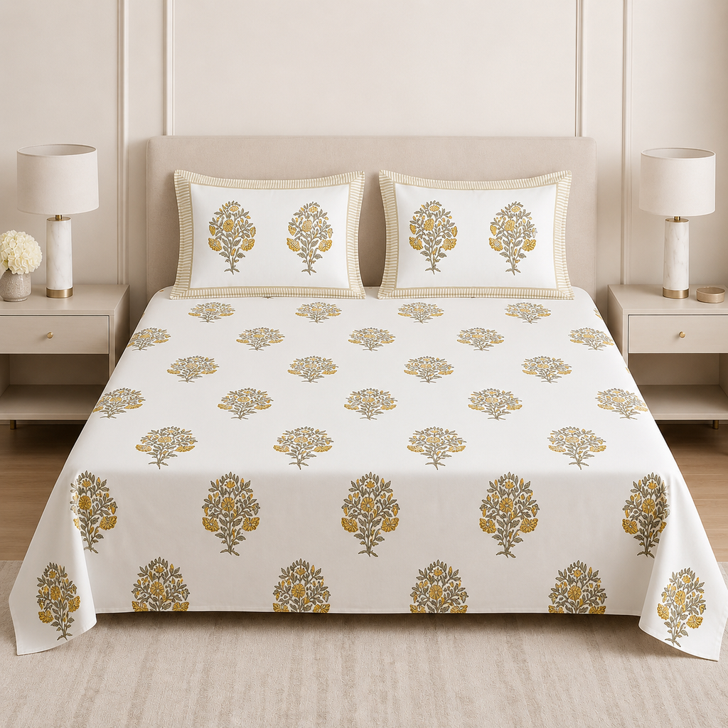 World’s Finest Cotton Percale Bedsheet – 600 Thread Count (King Size 108 x 108 inches) Product Code :- 55B175RKEH