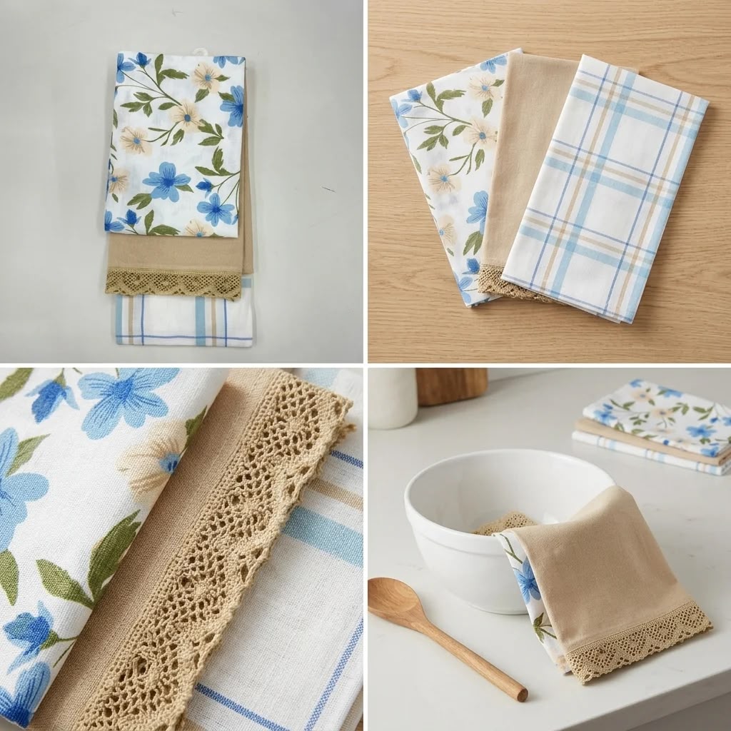 3-Piece Cotton Kitchen Napkin Set | Soft & Absorbent Multi-Purpose Kitchen Towels