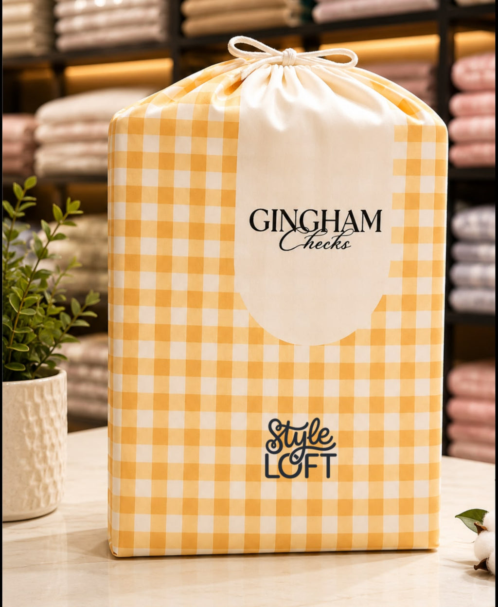 English Gingham Checks Bedsheet | King Size