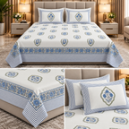Meher Botanical Royale – 600TC Pure Cotton King Size Bedsheet Product Code :- 55B178RKEH