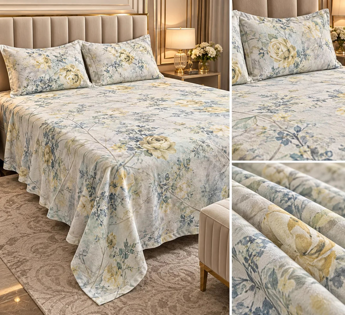 Cozy Luxe Winter Bedsheet Set – King Size 3 Pcs Product Code :- 55B2150RKEH