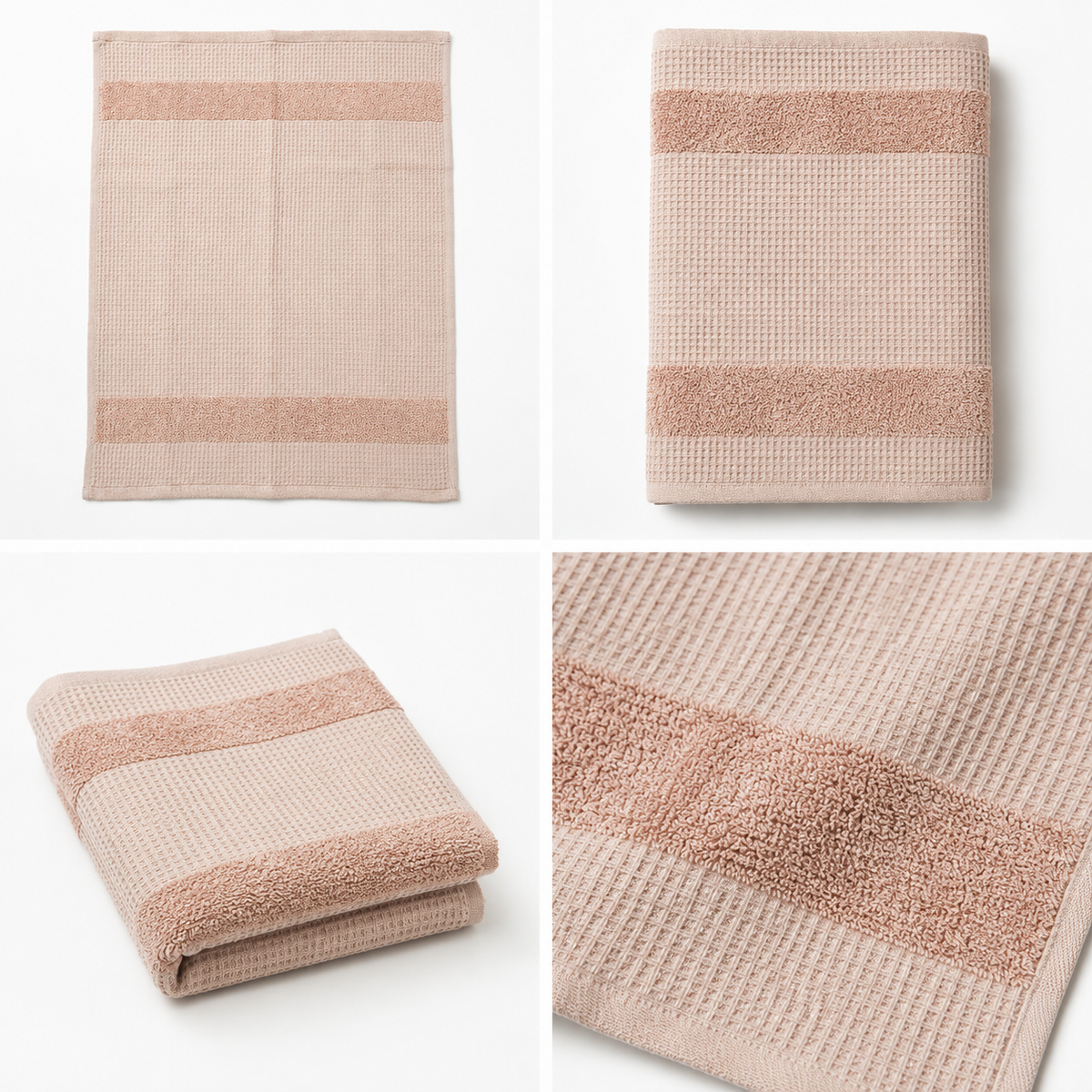 Luxe Waffle Terry Cotton Hand Towel – 40 × 60 CM | Textured Everyday Towel
