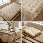 Premium Lace Dining Table Cover – 4 Seater