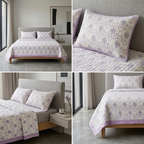 Victorian English King Size 3-Piece Quilted Bedcover Set Product Code :- 55B156RKEH