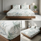 Classical Design Elastic/Fitted Bedsheets Pure Mulmul Cotton 108 BY 108 Inch Product Code :- 55B135RKEH