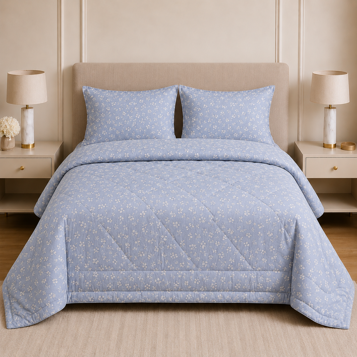 4-Piece AC Comforter Set – Ultimate Summer Comfort & Style Product Code :- 55B195RKEH
