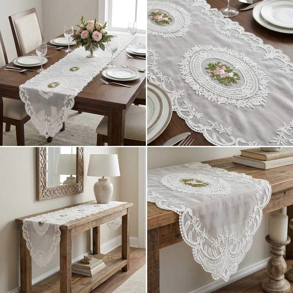 Luxury Designer Turkish Table Runner (70 x 16 Inches)