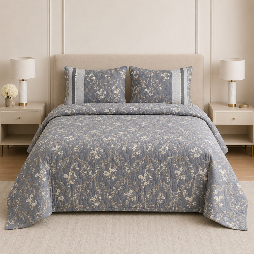 Quilted Bedcover 3 Piece Set Product Code :- 55B158RKEH