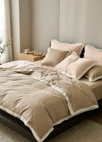 Luxury 6 Pcs Plain AC Comforter SET