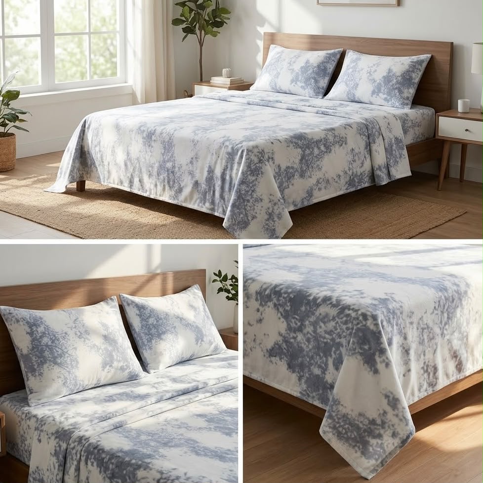 Embossed Winter Bedsheet Set – Ultra Soft & Cozy King Size (3 Pcs)