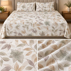 Signature Elegance Luxury Designer Printed Bedsheet Set – Super Jumbo King Size 122 x 122 Inch