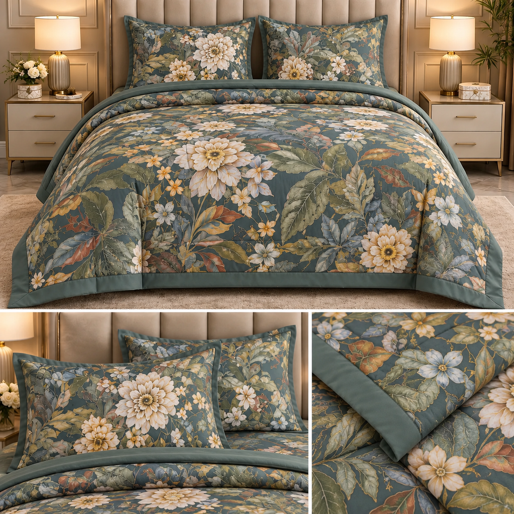 Digital Printed King Size 4-Piece Comforter Bedding Set – Super Soft Collection