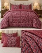 Premium 4 PC Mulmul AC Quilt Set – Organic Cotton Summer Collection Product Code :- 55B385RKEH