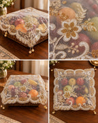 Embroidered Fruit Basket Cover