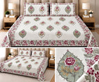 Rajwara Block Print King Size Bedsheet 100% Pure Cotton – King Size 108 × 108 inch | Product Code :- 55B68RKEH