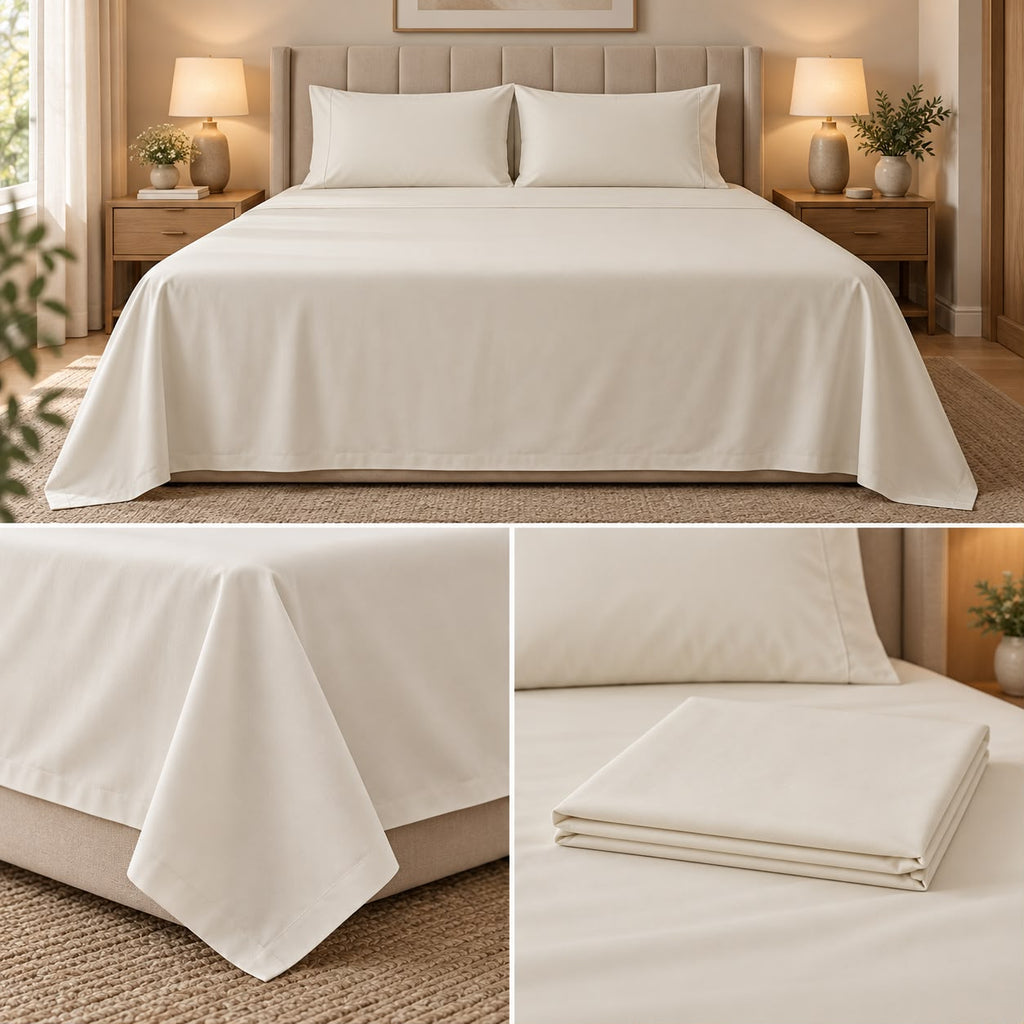 Cloud Pure Luxe 100% Cotton Super King Bedsheet Set – 108 × 108 Inches