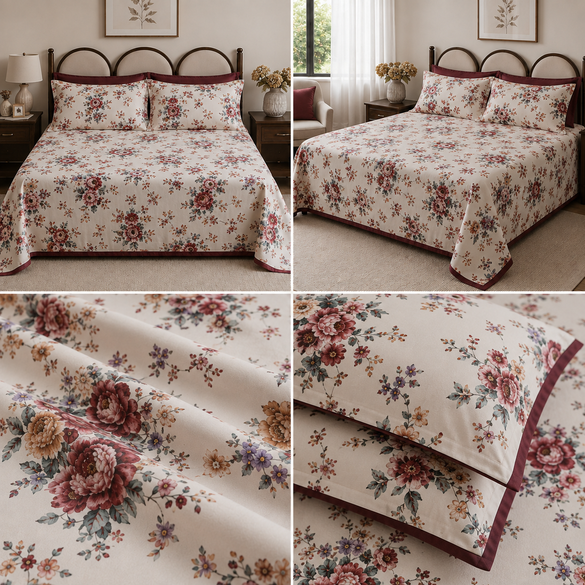 Jumbo Bedsheet – 120 x 120 Inches | Super King Size Product Code :- 55B108RKEH