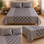 Jumbo Calcutta Phulkari Designs King Size Bedsheet Set (120 x 120 Inches) Product Code :- 55B145RKEH