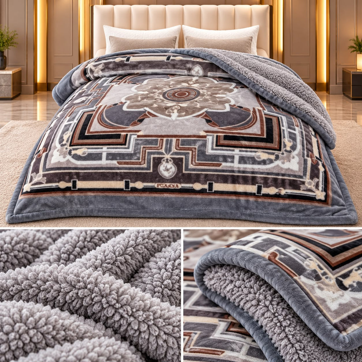 Premium Super Soft Floral Winter Blanket – Double Bed | Plush & Heavy Warm Blanket Product Code :- 55B299RKEH